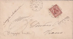 C18631-REGNO, CASARZA LIGURE PER VIANO, COLLETTORIA OTTAGONALE, 2 c., 1903 - Imagen 1 de 2