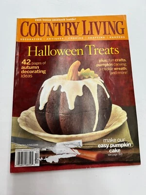 Country Living Magazine Halloween October 2006 Decorating Antiques Cooking - Image 1 of 4