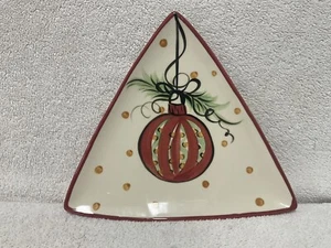 2003 Gail Pittman/ Vintage/10” Triangle Christmas Plate/Excellent Condition  - Picture 1 of 10