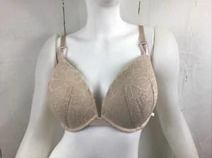 Victoria’s Secret Beige Push Up Lace Padded Cup Underwire Adjustable Bra Sz.38DD - Picture 1 of 17