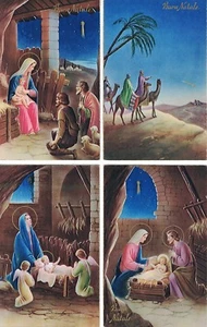 ZANDRINO Serie Completa di 6 cartoline Natività Re Magi PC Circa 1940 75 - Picture 1 of 6