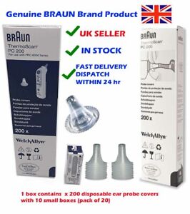 BRAUN Thermoscan Probe Cover Welch Allyn Ear Thermometer 200 Replacement Caps UK