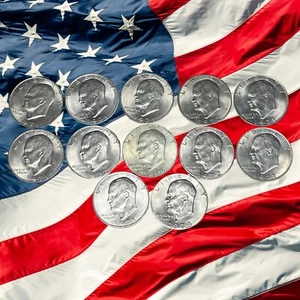 Lot of 12 Ike Dollar Eisenhower 1971 - '78 Bicentennial 1976 Mixed Dates - Bild 1 von 4