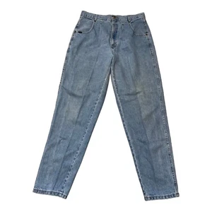 Chic Womens Jeans Size 16 Tall Blue Tapered High Waisted Mom Jeans USA - Picture 1 of 5