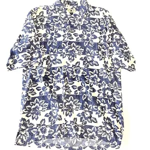 Cutter and Buck Men's size Large Hawaiian Button Up Short sleeve shirt floral - Picture 1 of 9