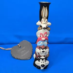 Warner Bros LOONEY TUNES Totempfahl Kerzenhalter (26cm) * Vintage 1995 sehr guter Zustand - Bild 1 von 16