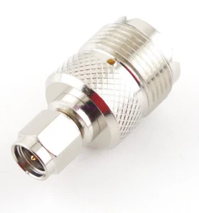 SMA Male to UHF Female Coax Adapter Connector - USA Ham Radio Seller - Picture 1 of 2