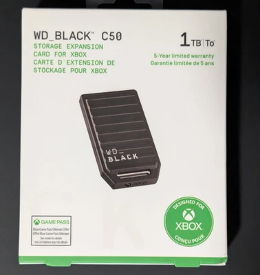 WD BLACK C50 1TB XBOX STORAGE EXPANSION - WDBMPH0010BNC-WCSN FACTORY SEALED - Image 1 of 2