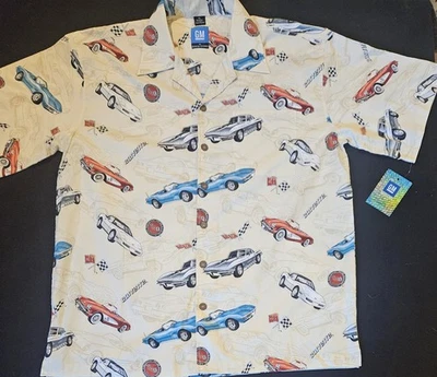 David Carey Originals Men’s GM Corvette Print Button Down Collared Shirt Sz XL - Image 1 of 4