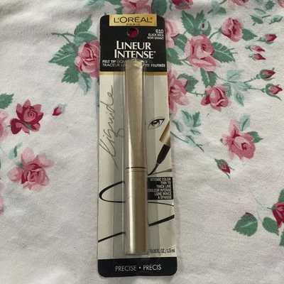 Loreal Lineur Intense Felt Tip Liquid Eye Liner 610BlackMica Thin-Thick RETIRED - Image 1 of 4