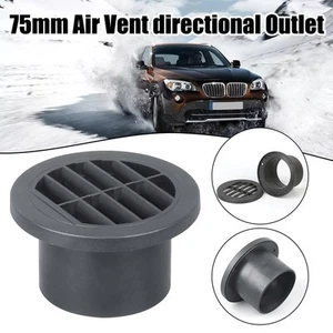 Schwarz Warmluftausströmer für 75 mm Dieselheizungskanal verbesserte Wärmever - Picture 1 of 12