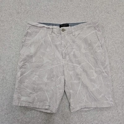 Pantalones Cortos Chinos Banana Republic Para Hombre Talla 34 Ajuste Aiden Estampado Floral Gris 100% Algodón Foto 1 de 4