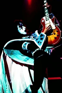Póster de guitarra Kiss Ace Frehley maquillaje era dinastía solo - Imagen 1 de 1