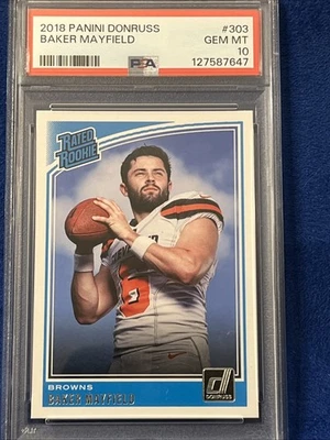 Panini Donruss Rated Rookie Baker Mayfield #303 2018 PSA 10 Buccaneers PSA 10 RC Foto 1 de 4