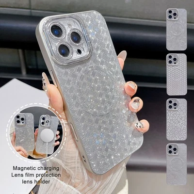 MagSafe Glitter bling Case for iPhone 16 Pro Max 15 1413 Len Protector KickStand - Image 1 of 4