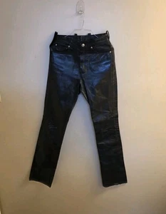 Pyrate-Style schwarze Lederhose Biker Punk German Made Gr. 26 x 32 - Bild 1 von 15