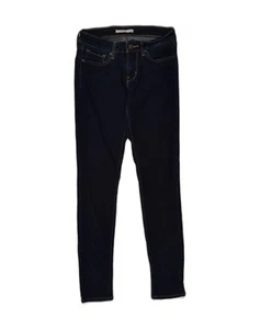 LEVI'S Womens 711 Skinny Jeans W25 L29 Navy Blue Cotton AI04 - Picture 1 of 3