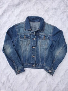 Mädchen Größe X-Large - Arizona Jean Co Jeansjacke Blau 100% Baumwolle Crop - Bild 1 von 15