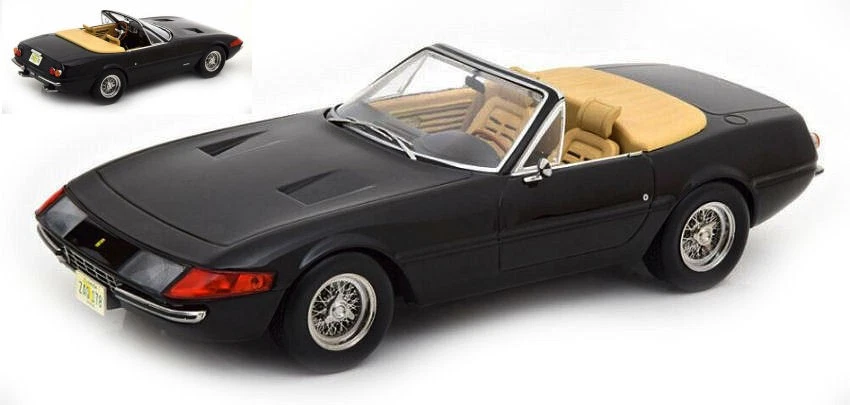 KK Scale FERRARI 365 GTB DAYTONA CONVERTIBLE 1a SERIE 1969 BLACK 1:18 - Immagine 1 di 1