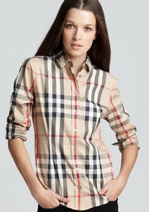 Burberry Brit Women's Nova Check Button-Up Shirt - Picture 1 of 8