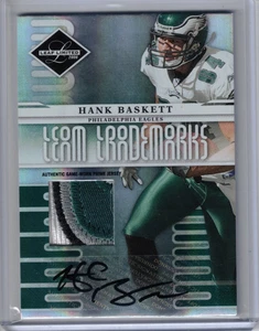 2008 Limited Hank Baskett Team Trademarks Autograph Materials Prime Game Worn - Picture 1 of 2