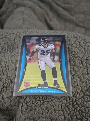 2008 Bowman Chrome - Tom Zbikowski #BC14 (RC) - Image 1 of 2