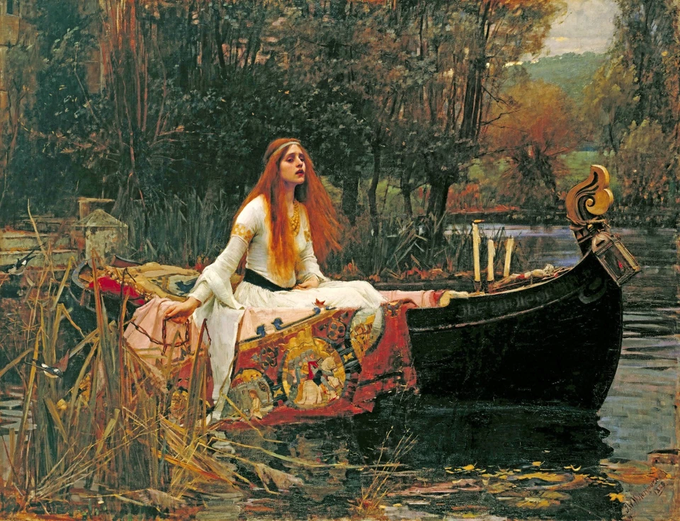 Giclee sobre lienzo The Lady of Shalott, John W. Waterhouse 20" X 26" Foto 1 de 1