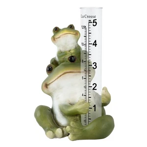 La Crosse 704-4114 5 Zoll Tischständer Polyresin Frosch Regenmesser - Bild 1 von 6