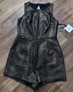 Jack BB Dakota Black & Bronze Piccolo Festive Romper Size 8 NWT - Picture 1 of 6
