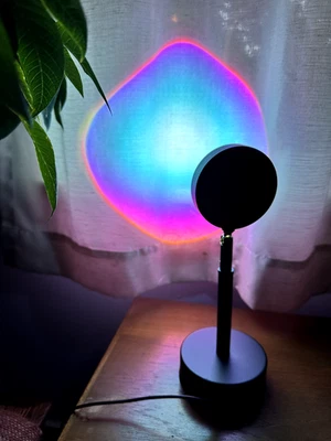 Sunset Projection Lamp Rainbow LED Night Light Photography Lighting Wall Home - Image 1 of 4