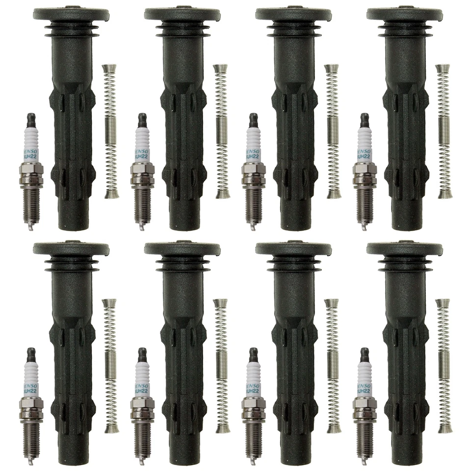 Kit de botas de bobina de encendido Denso 8 enchufes de alimentación de iridio y NGK para Benz C216 CL550 Foto 1 de 1