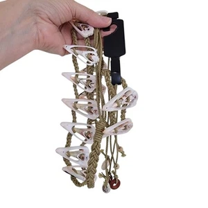 Handmade Seashell Belt Natural Shell and Braided Cord Adjustable Boho New - Picture 1 of 11