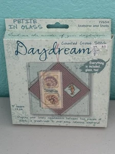 Vintage Daydreams Counted Cross Stitch SeaHorse And Shells 72654 Kit New In Box - Picture 1 of 4