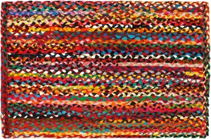 Cotton Chindi Braid Rag Rug - Boho Farmhouse Rustic Area Accent Throw Rug - Hand - Picture 1 of 12