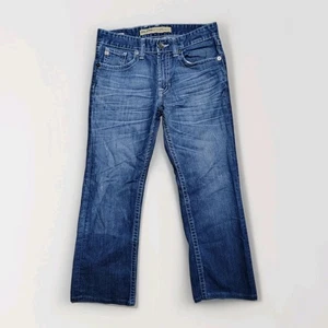 Big Star Vintage Pioneer Regular Boot Cut Jeans Buckle Med. Wash Distressed 32L - Picture 1 of 10