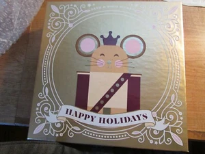 Bath & Body Works Happy Holidays Christmas Gold Gift Box with three bottles. - Picture 1 of 6