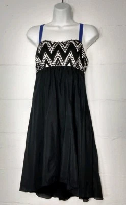 Leifnotes Anthropologie Black & White Slip Dress Size 4 - Imagem 1 de 4