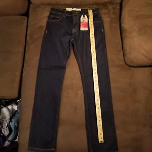 NWT LEVIS 511 SLIM JEANS PERCORMANCE STRETCH FROM RECYCLED 16 REG 28x28 DARK BLU - Picture 1 of 19