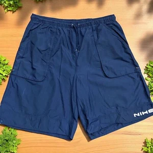 Nike Athletic Vintage Y2K Big & Tall Navy Blue Long Shorts Men's Size XXL - Picture 1 of 10