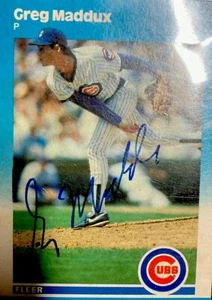 1987 CUBS Greg Maddux signed ROOKIE card Fleer Update #U-68 AUTO 10 RC Beckett - Picture 1 of 3
