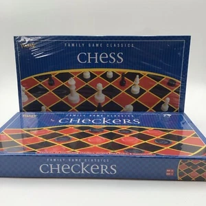 Fundex Checkers & Chess Classic Family Board Games 2001 Vintage - Picture 1 of 5