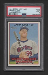 2016 Topps Heritage Minor *** AARON JUDGE #210 PSA 9 MINT Short Print SP - Picture 1 of 2
