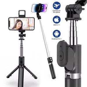 Phone Desktop Stand Remote Selfie Stick Tripod Desk Holder For iPhone/Samsung - Picture 1 of 15