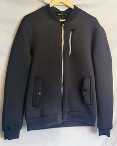 Mens Stone Falcon Black Jacket Front Zip Closure 3 Pockets Size L - Picture 1 of 10
