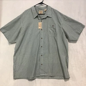 Red Head Mens 3XL Green Plaid Short Sleeve Button Up Shirt Pocket New with tags - Picture 1 of 5