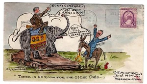 1939 dibujos animados políticos con burro y elefante McIntyre H/P artista ACE ladrillo del gobierno - Imagen 1 de 2