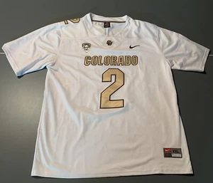 shedeur sanders nike jersey Men’s XXL 2XL White Shirt Football Colorado Used CU - Picture 1 of 8