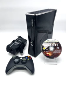 Used Original Microsoft Xbox 360 S (NO HDD) Glossy Black Video Gaming Console - Picture 1 of 14