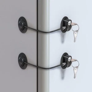 Pack of 2 Refrigerator Fridge Lock - Child Safety Lock for Freezer, Cabinet, - Picture 1 of 8
