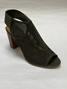 City Classified Women's Roadway Faux Leather Peep Toe Laser Cut Out Sling back - Picture 1 of 16